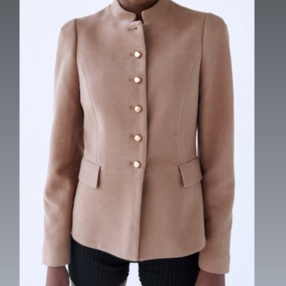 ZARA TAILORED MANDARIN COLLAR BLAZER